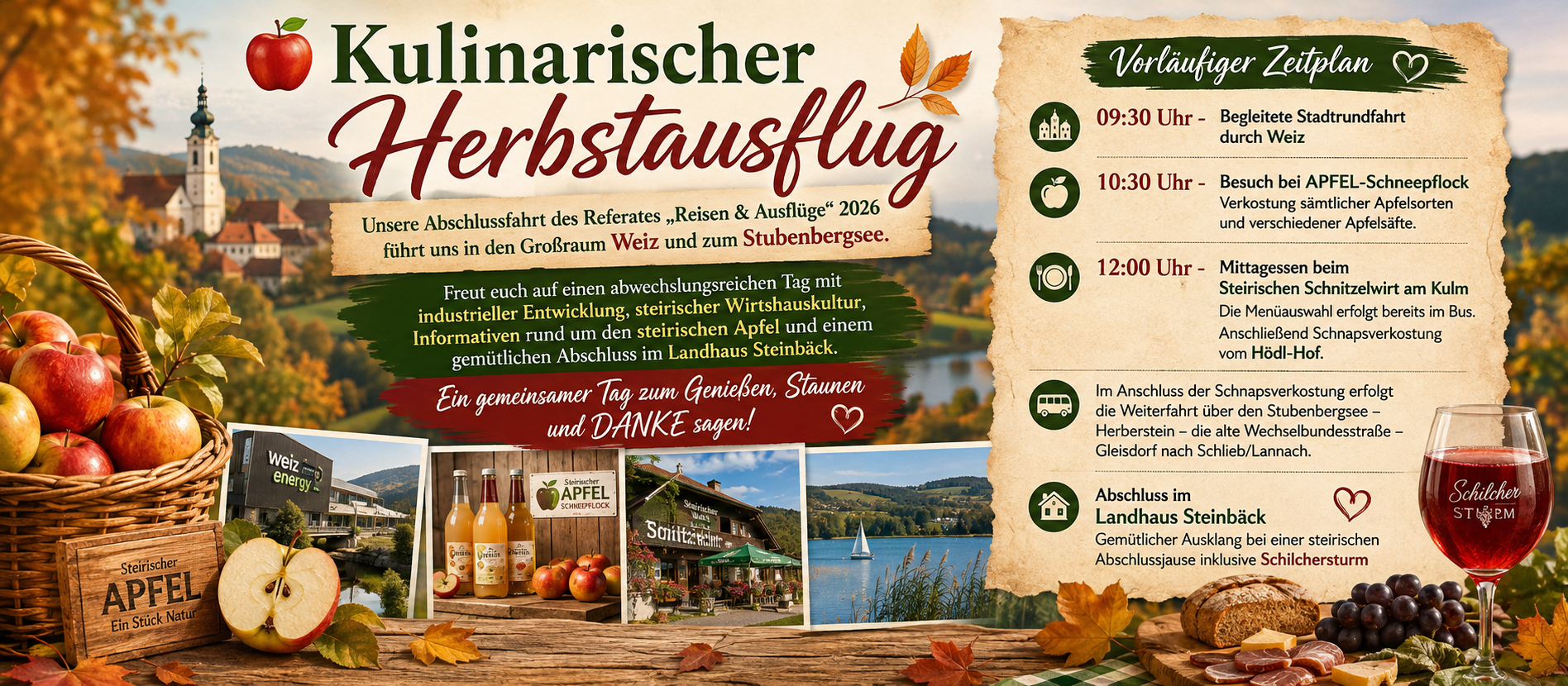 Kulinarischer Herbstausflug 2026 